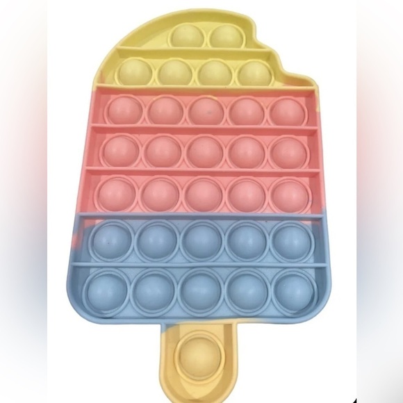 NWT Popsicle popit fidget toy Rainbow New Silicone Sensory Fidget Toy Pop Bubble - Picture 1 of 1